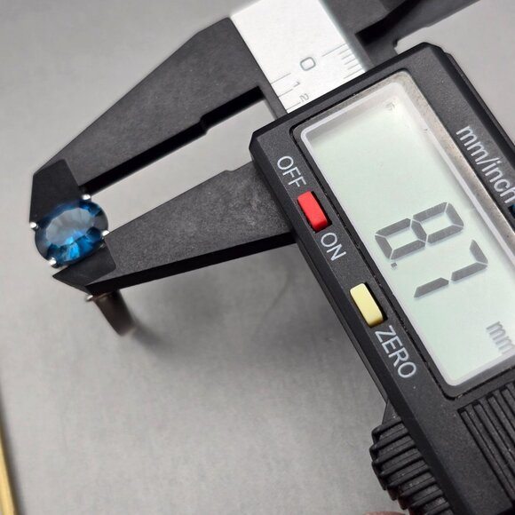 Sterling Silver London Blue Topaz Cathedral Ring Size 10 Signed SUN 5.09g - Picture 7 of 15